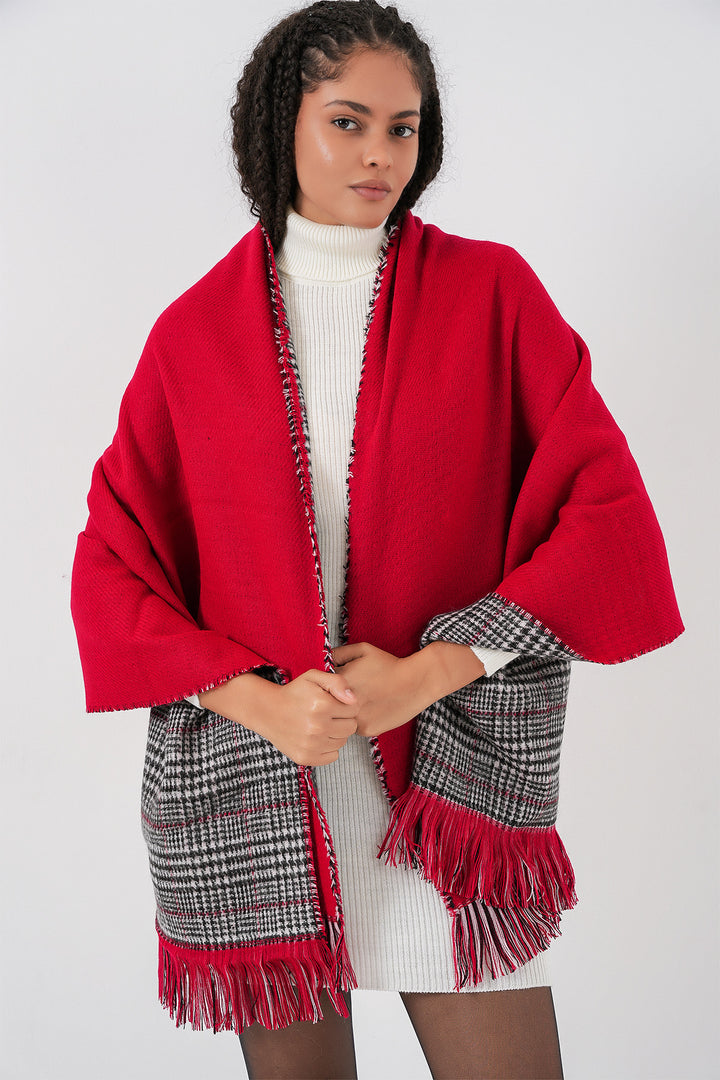 Bigdart Foulard épais en tissu doux pour femme 15951 - Rouge