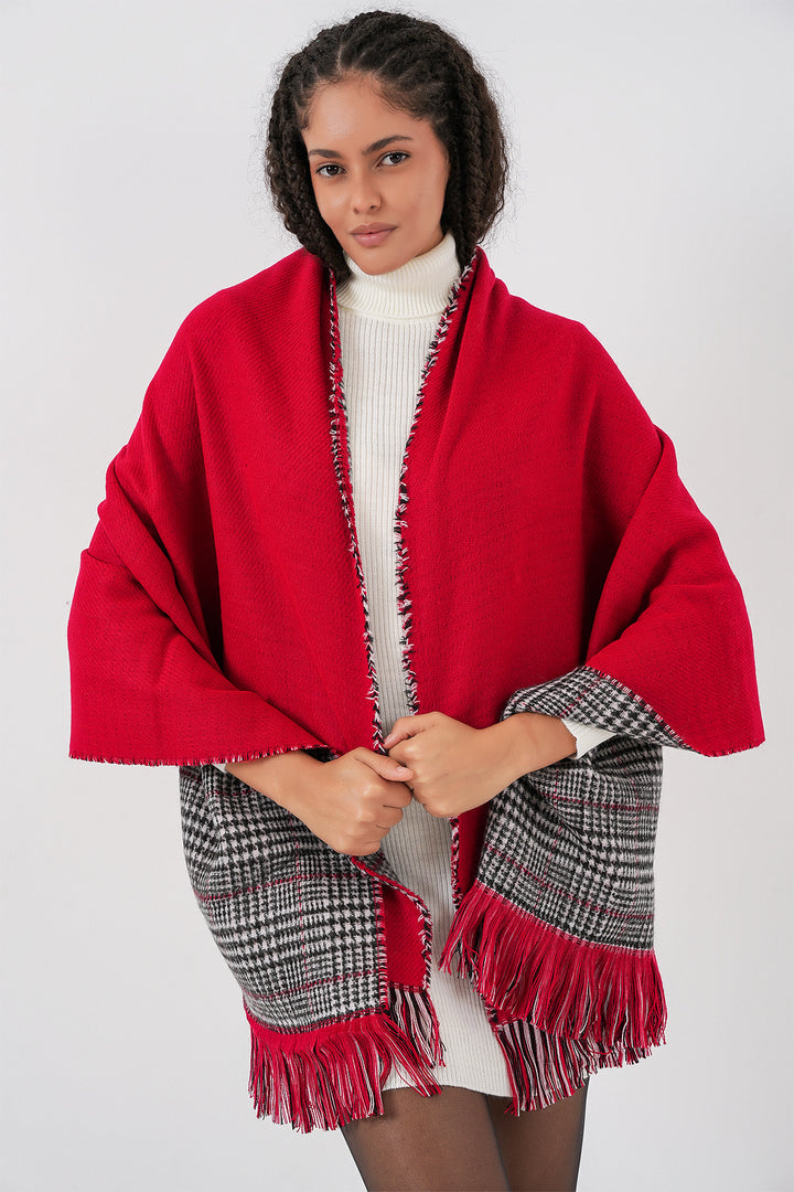 Bigdart Foulard épais en tissu doux pour femme 15951 - Rouge