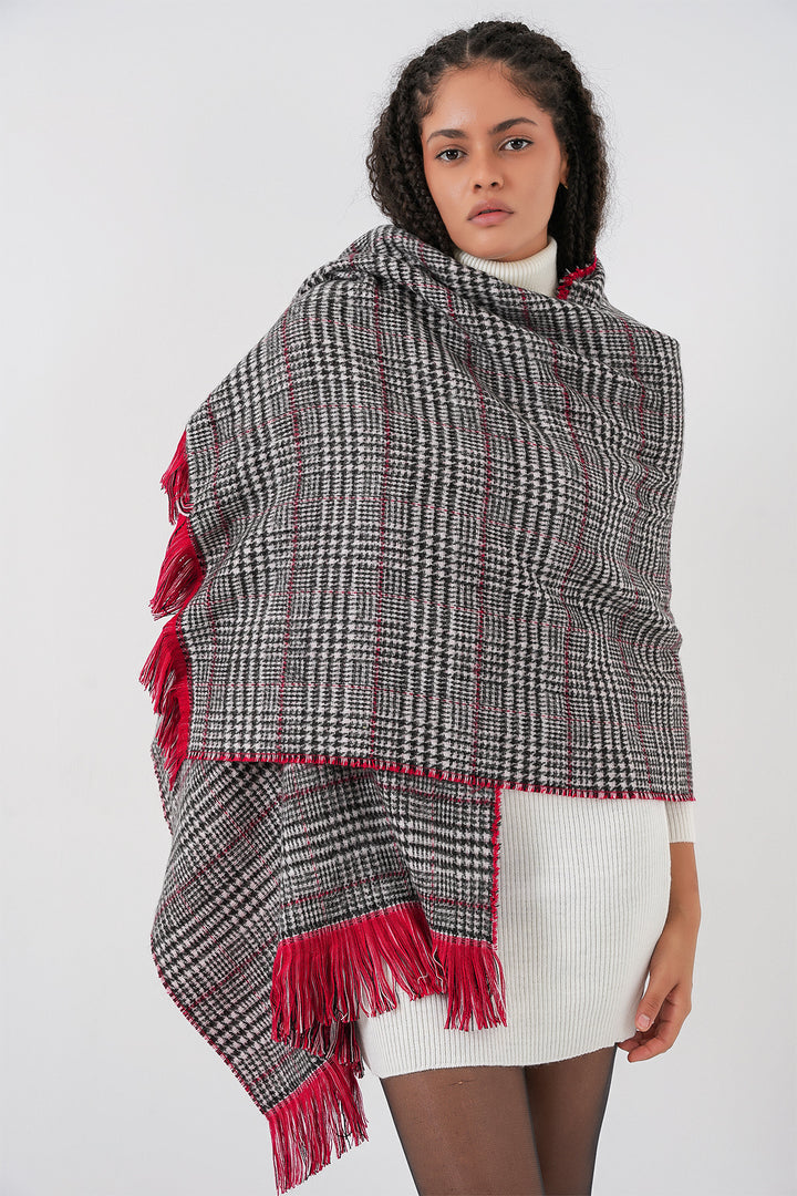 Bigdart Foulard épais en tissu doux pour femme 15951 - Rouge