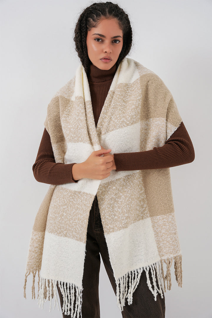 Bigdart Écharpe épaisse en tricot douce pour femme 15951 - Vison