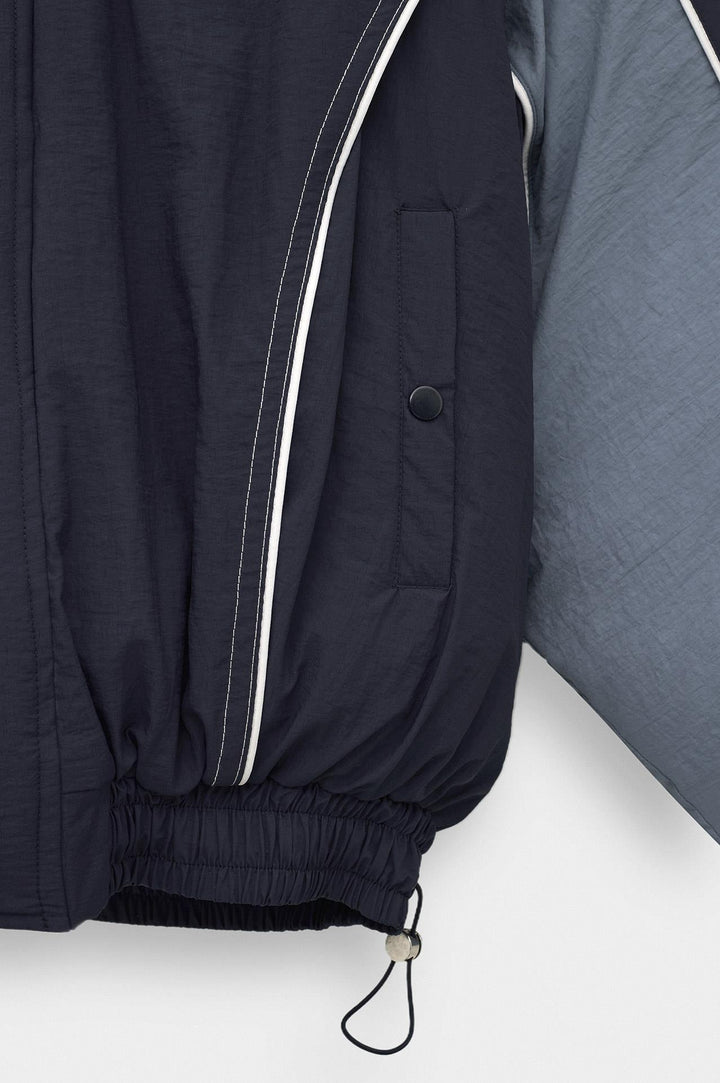 Giesto Doudoune imprimée bleu marine avec capuche - Bleu marine