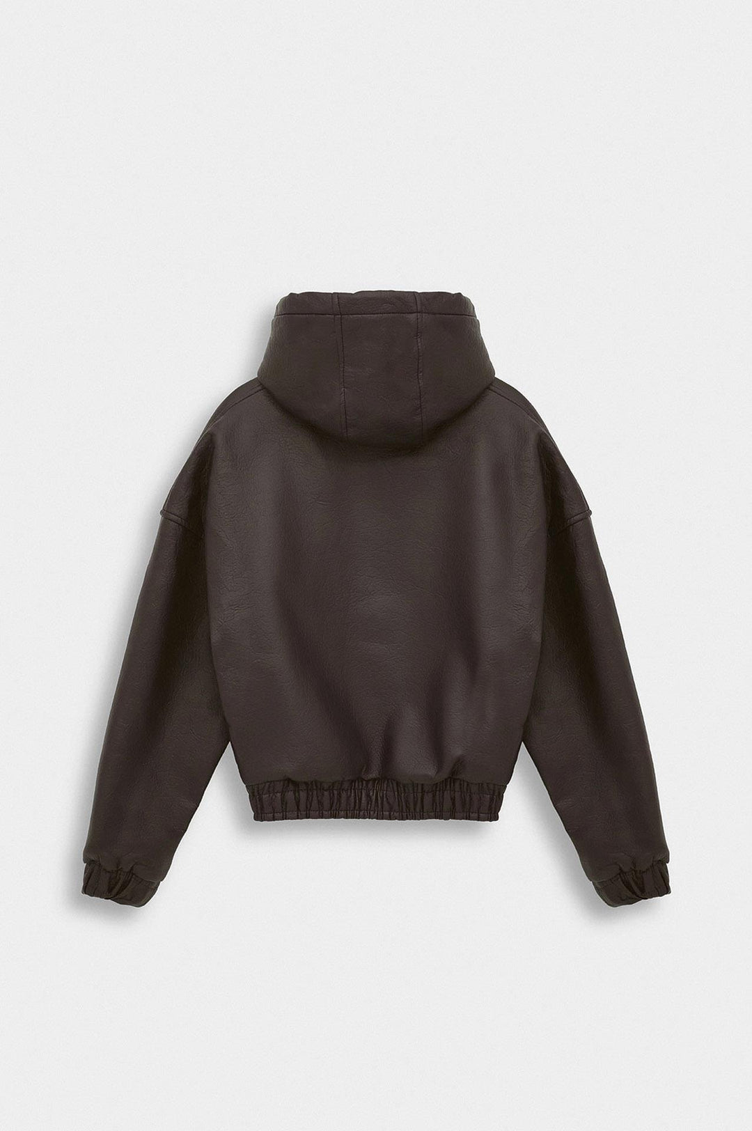 Giesto Veste en cuir marron avec capuche - Marron