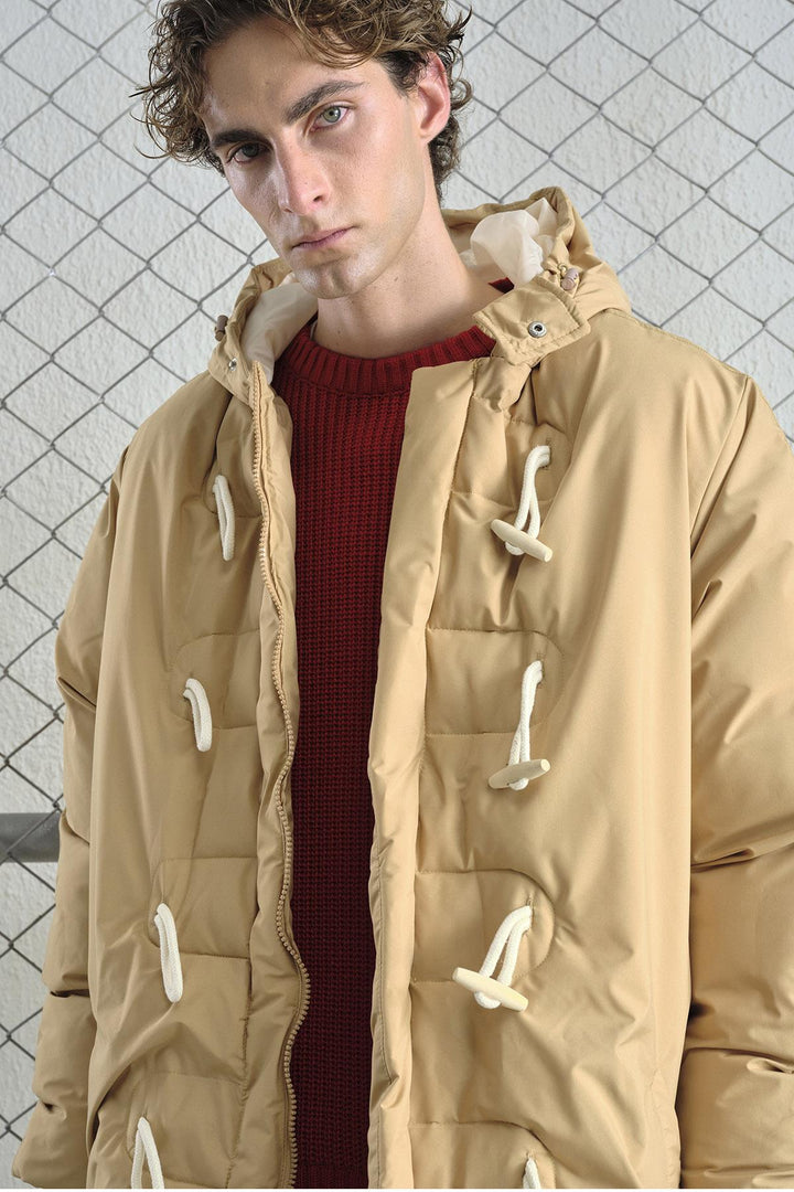 Giesto Doudoune longue à capuche Beige - Beige