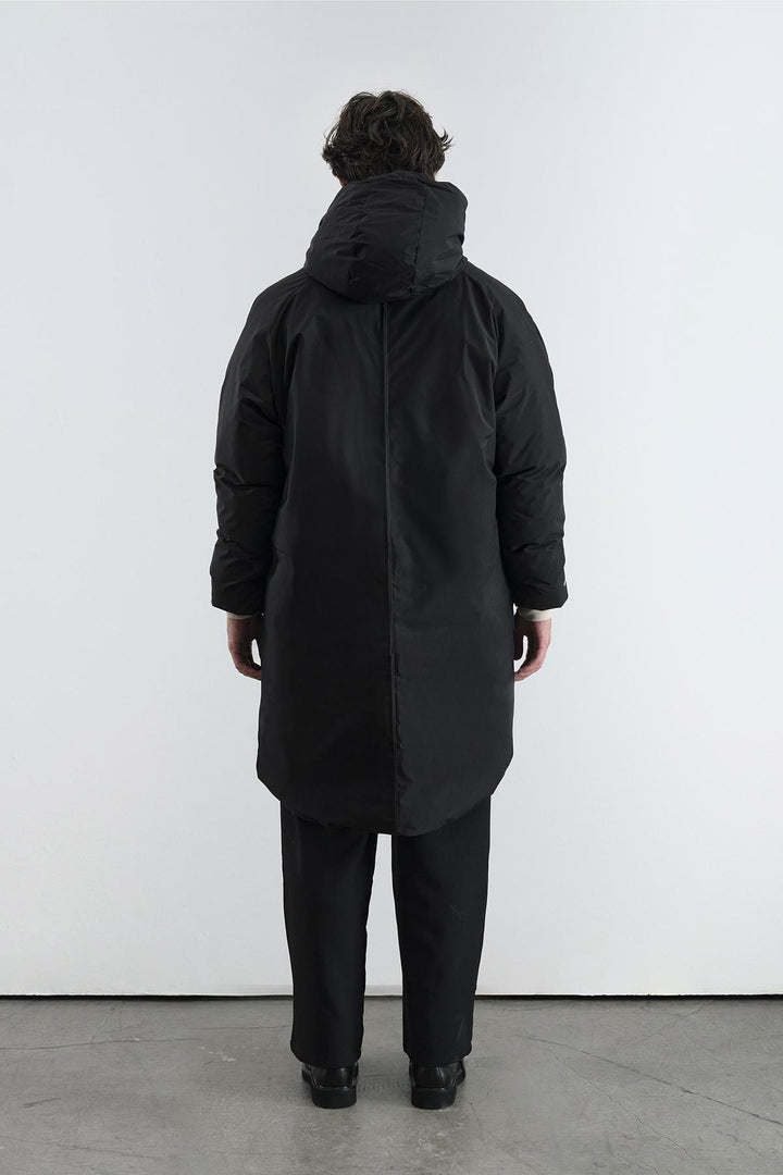 Giesto Doudoune longue à capuche Noire - Noir