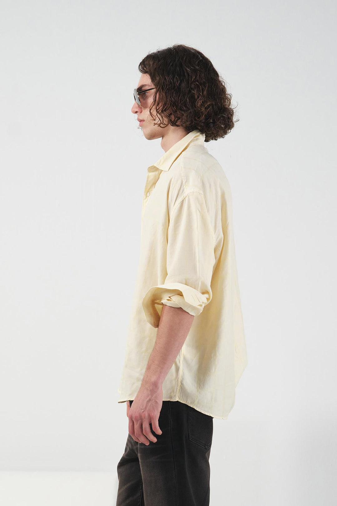 Giesto Chemise en modal à carreaux jaune - Jaune