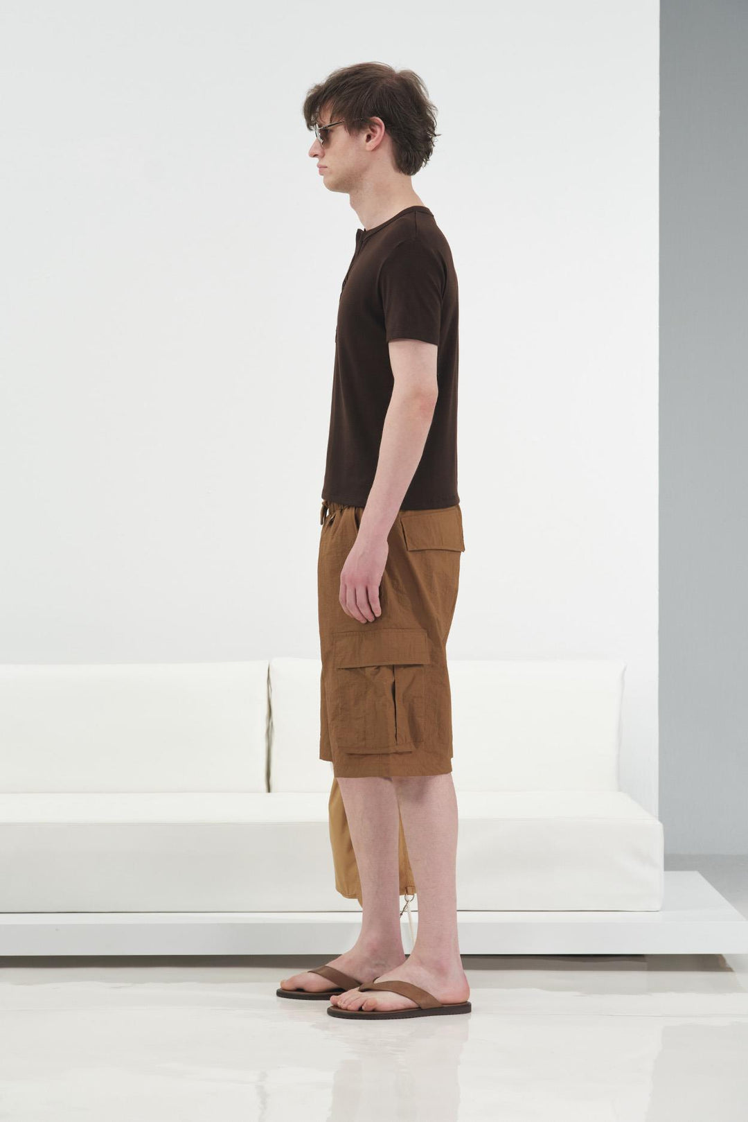 Giesto Short Parachute Tabac à Poches Cargo - Tabac