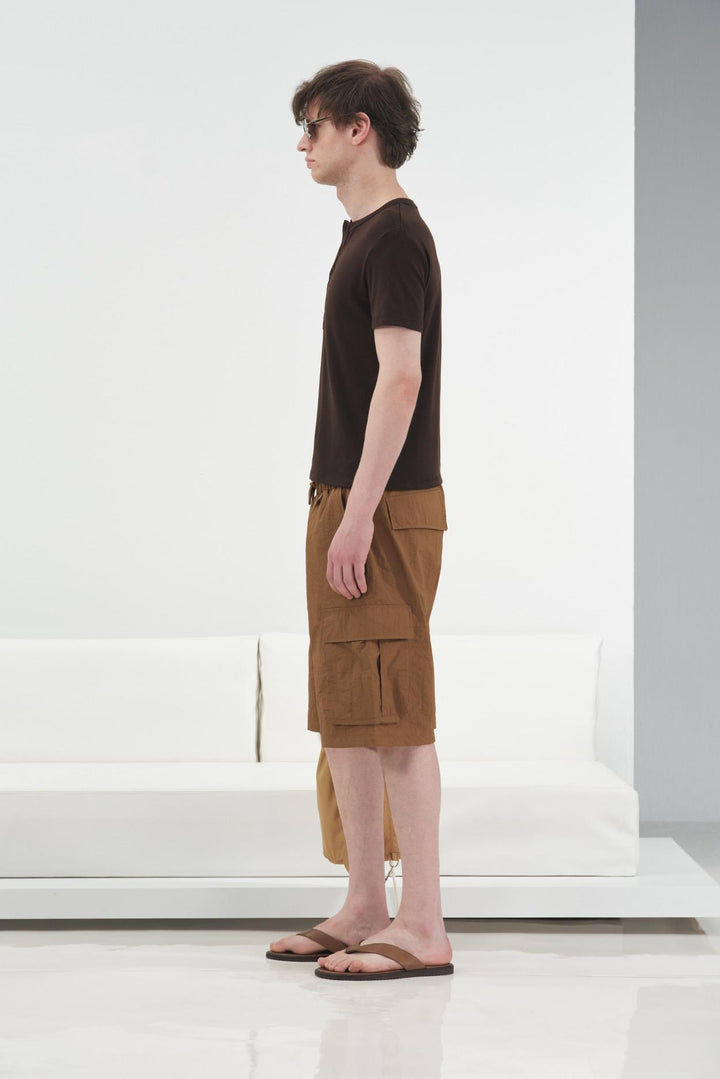 Giesto Short Parachute Tabac à Poches Cargo - Tabac