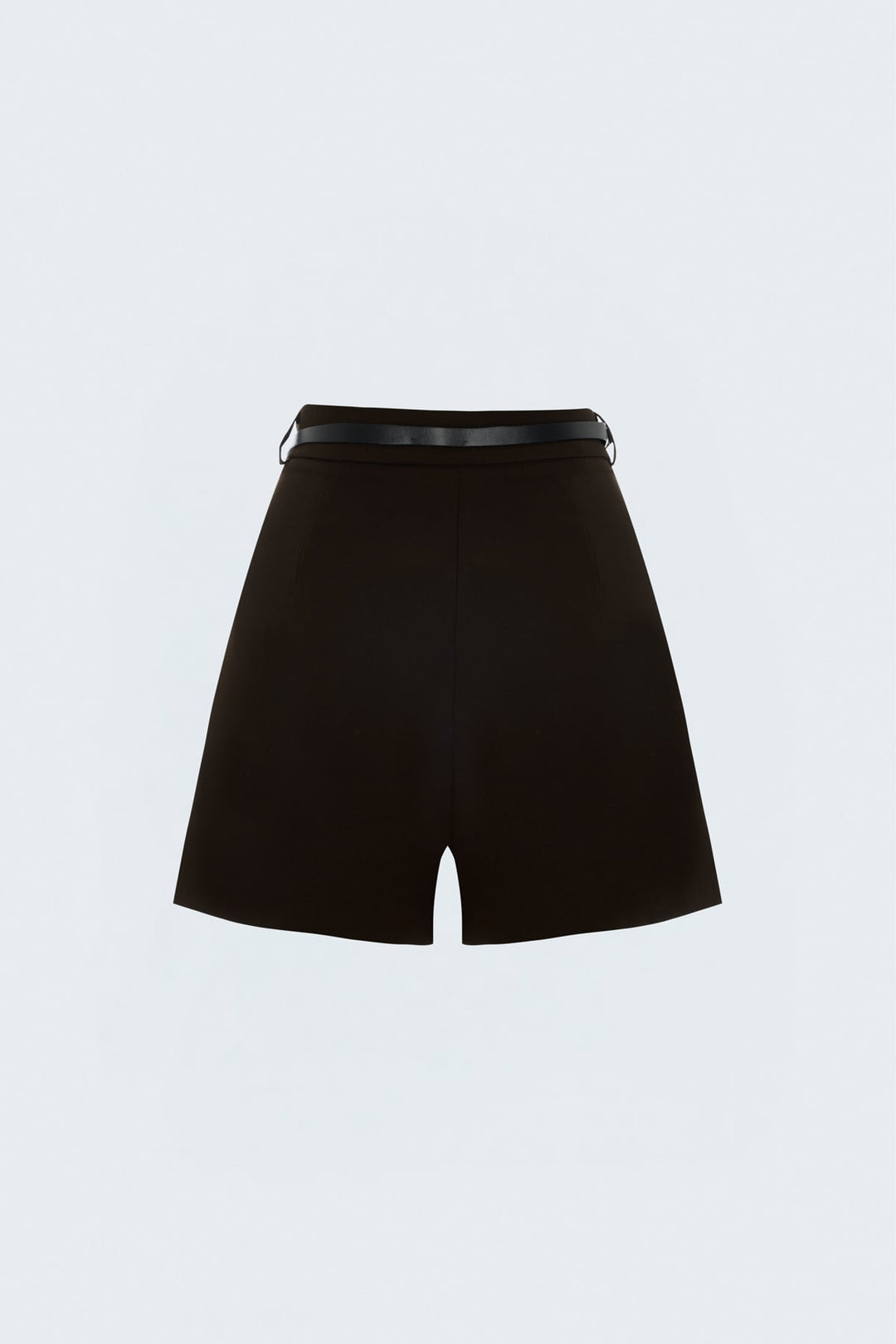 Sateen Short classique avec ceinture - Marron