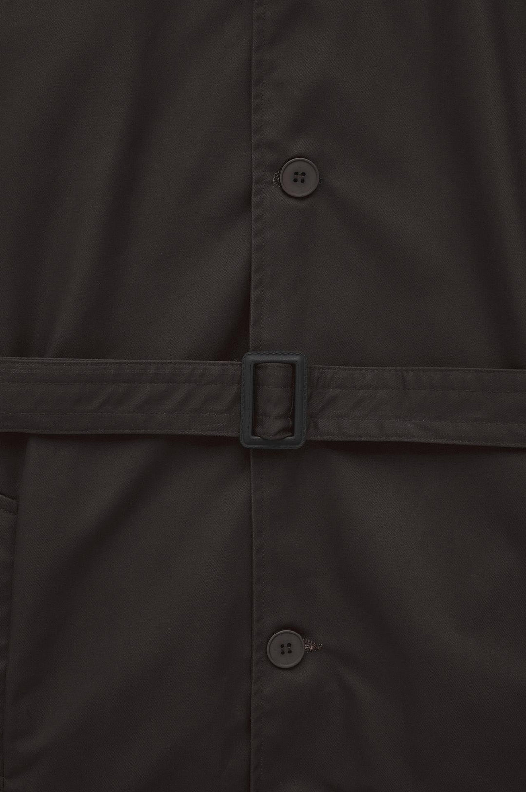 Giesto Trench-coat Marron à ceinture en cire - Marron