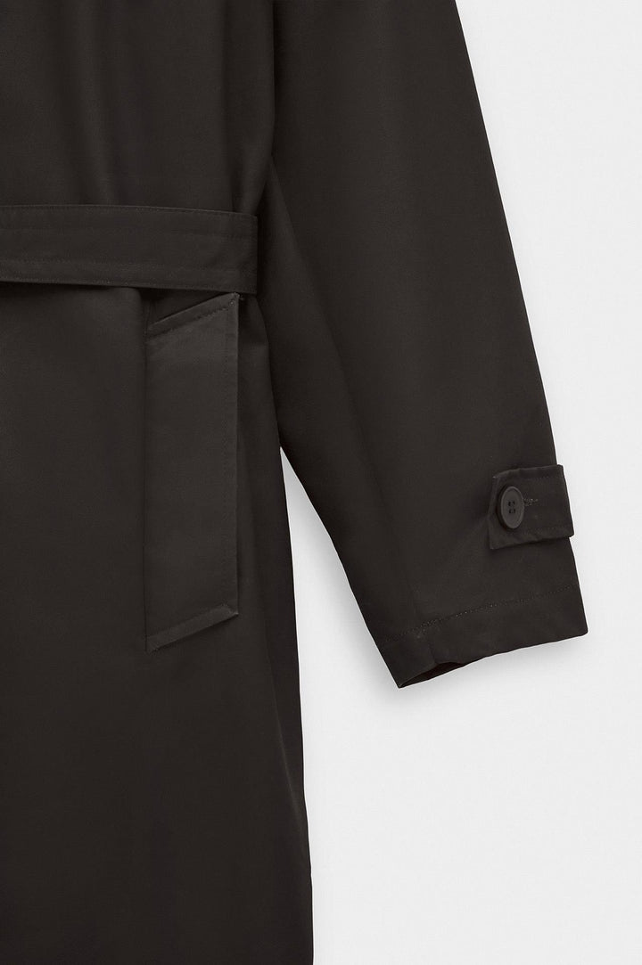 Giesto Trench-coat Marron à ceinture en cire - Marron