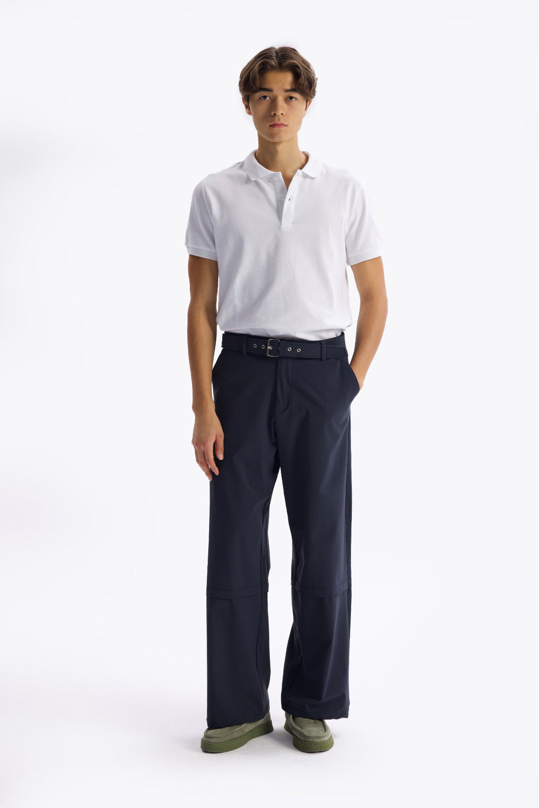Giesto Pantalon Parachute Ceinturé - Anthracite