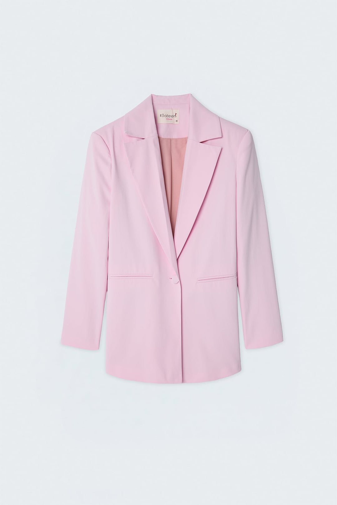 Sateen Veste effet lin - Rose