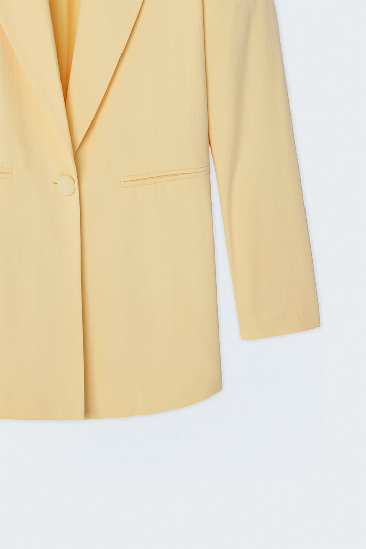 Sateen Veste effet lin - Jaune