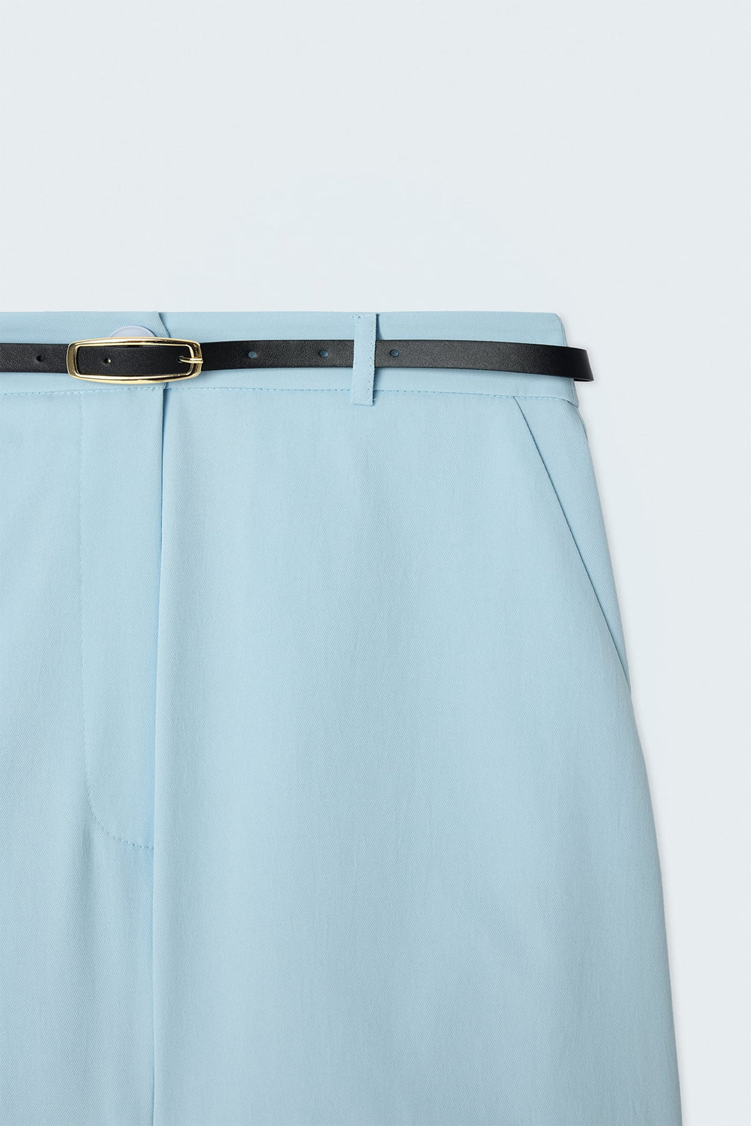 Sateen Short en Lin - bebe Bleu