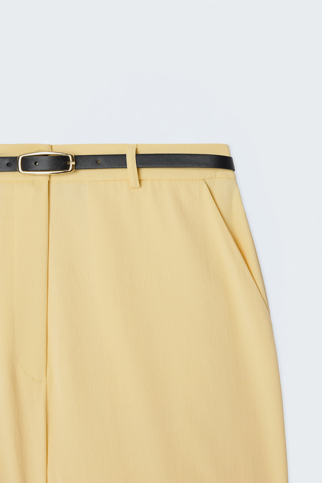 Sateen Short en Lin - Jaune