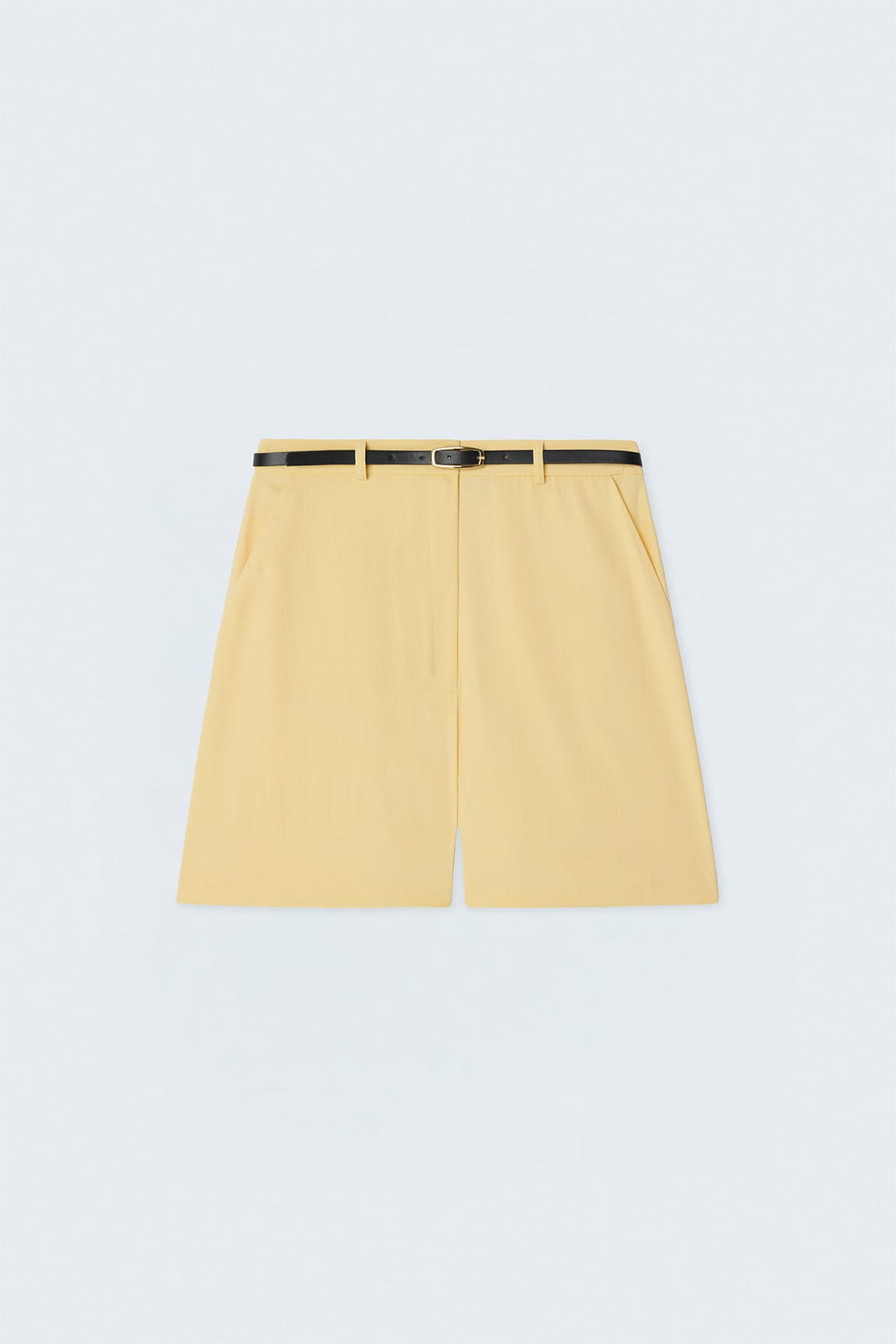 Sateen Short en Lin - Jaune
