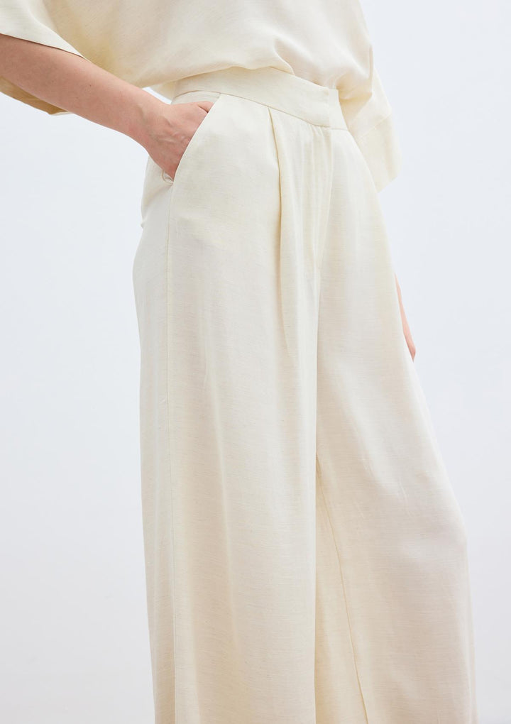 Sateen Pantalon en mélange de lin - Pierre