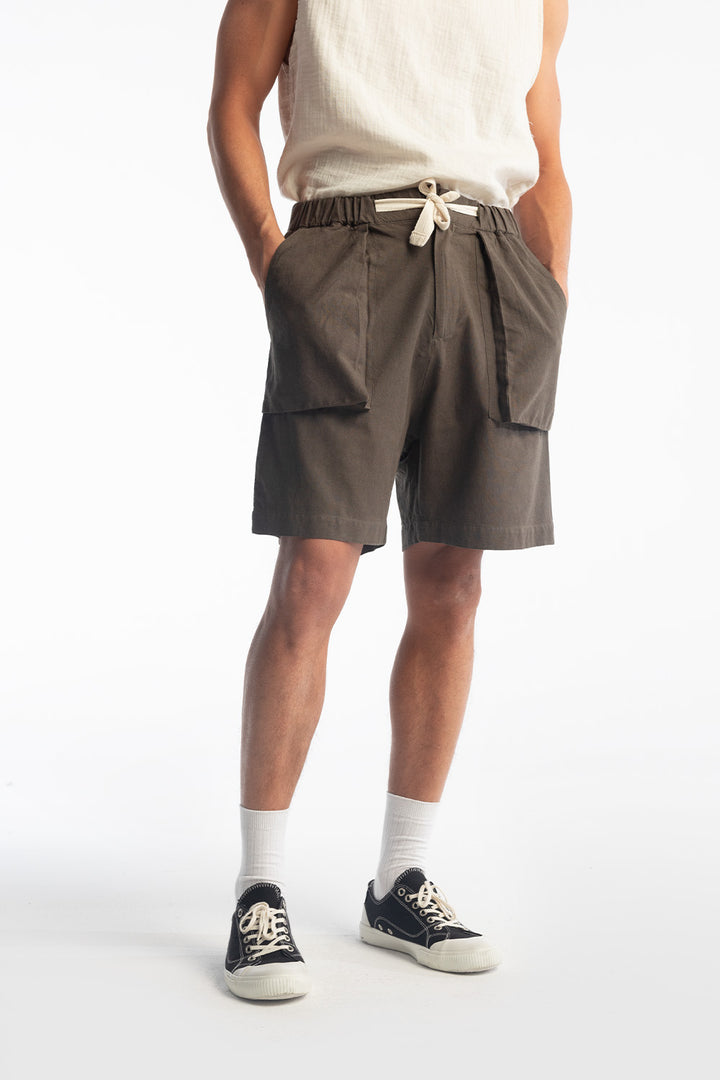 Giesto Short en lin - Kaki