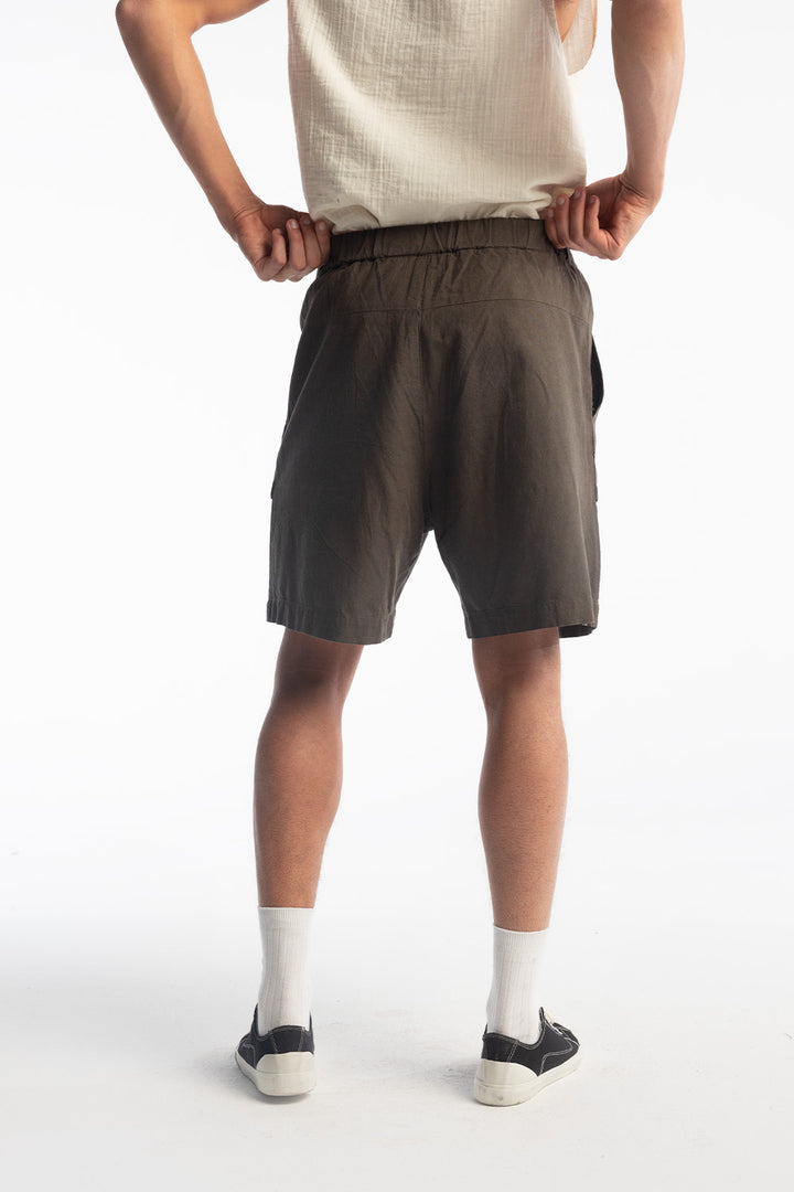 Giesto Short en lin - Kaki