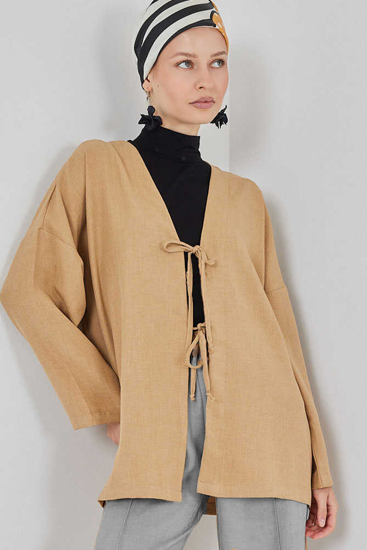 Bigdart Kimono de mode en lin 5968 - Camel