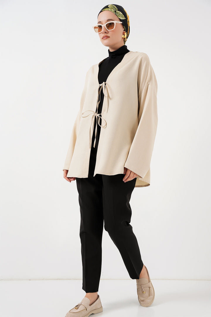 Bigdart Kimono en lin pour femmes 5968 - Crème
