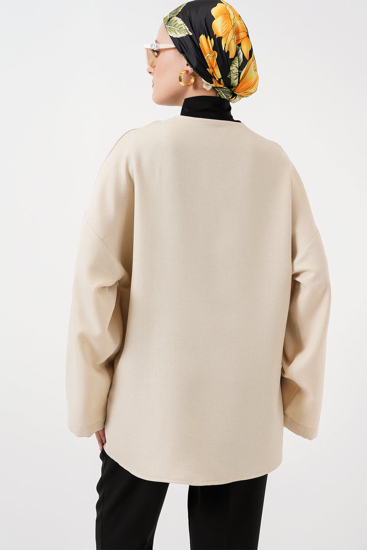 Bigdart Kimono en lin pour femmes 5968 - Crème