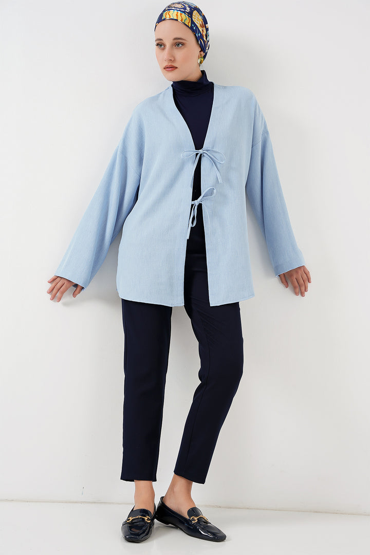 Bigdart Kimono en Lin 5968 - Bleu