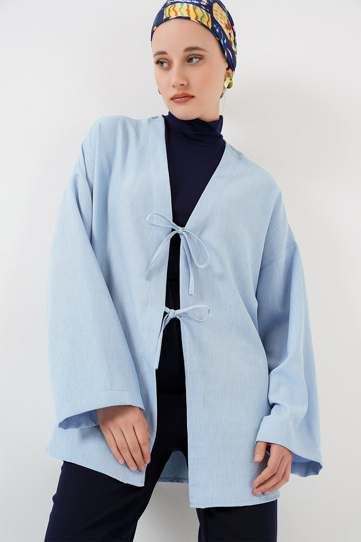 Bigdart Kimono en Lin 5968 - Bleu
