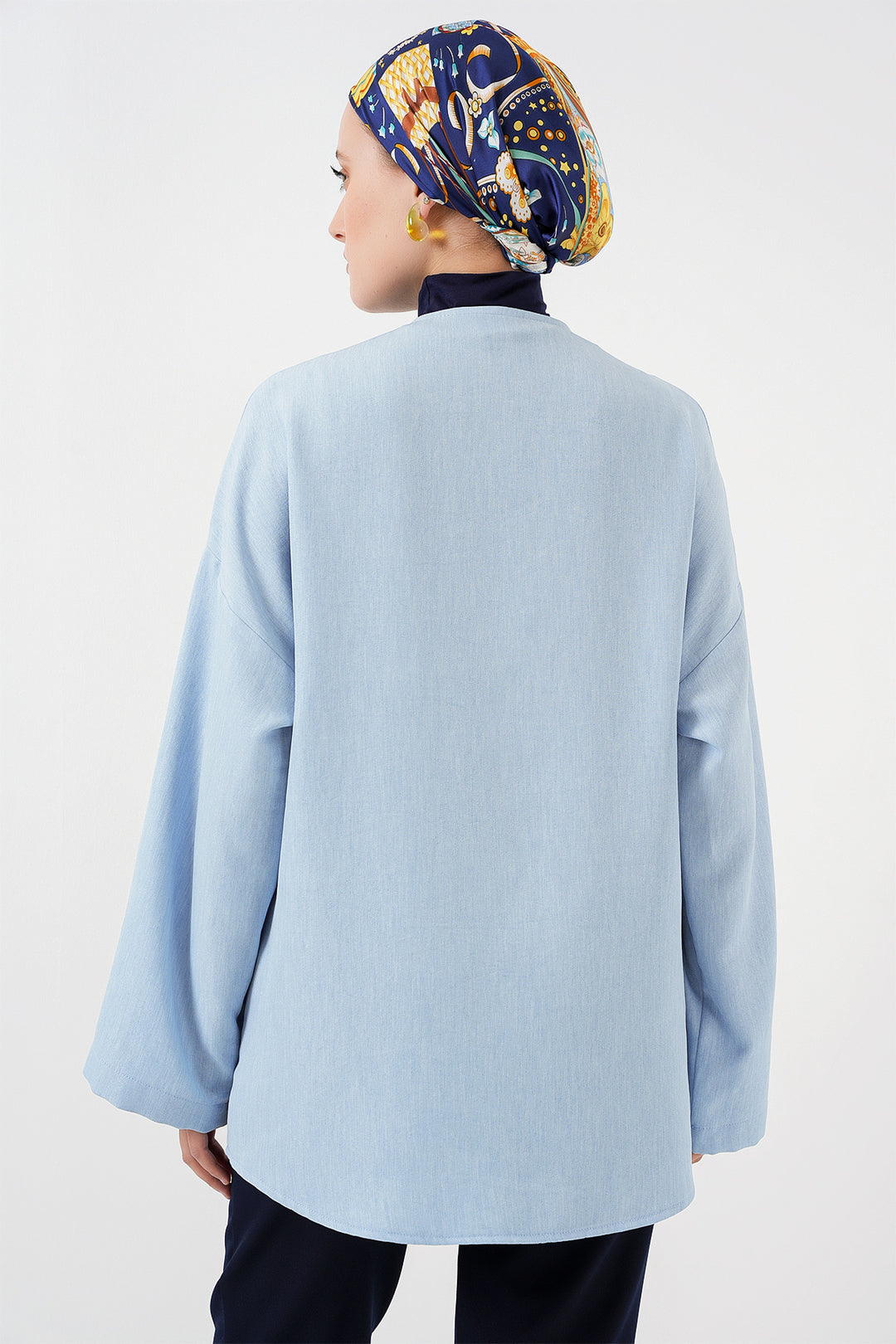 Bigdart Kimono en Lin 5968 - Bleu