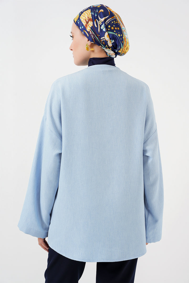 Bigdart Kimono en Lin 5968 - Bleu
