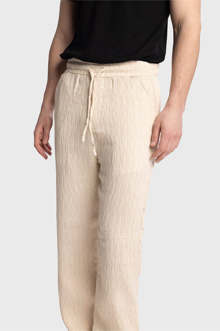 Giesto Pantalon à effet froissé - Beige
