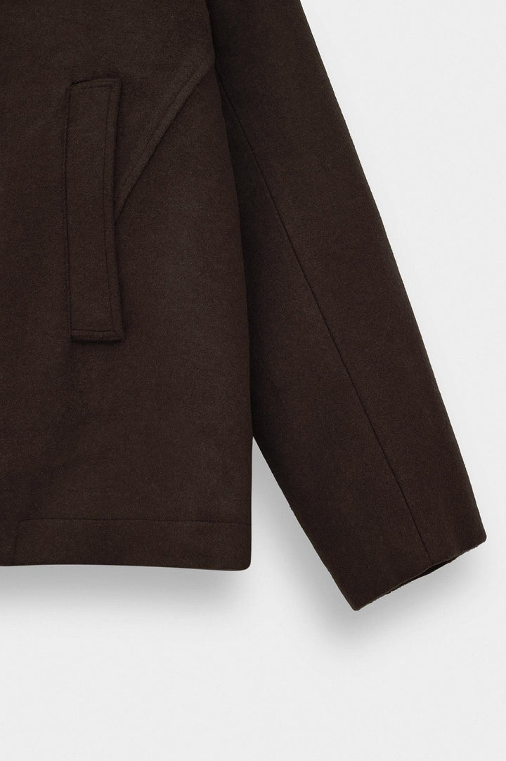 Giesto Manteau court en cachemire marron - Marron
