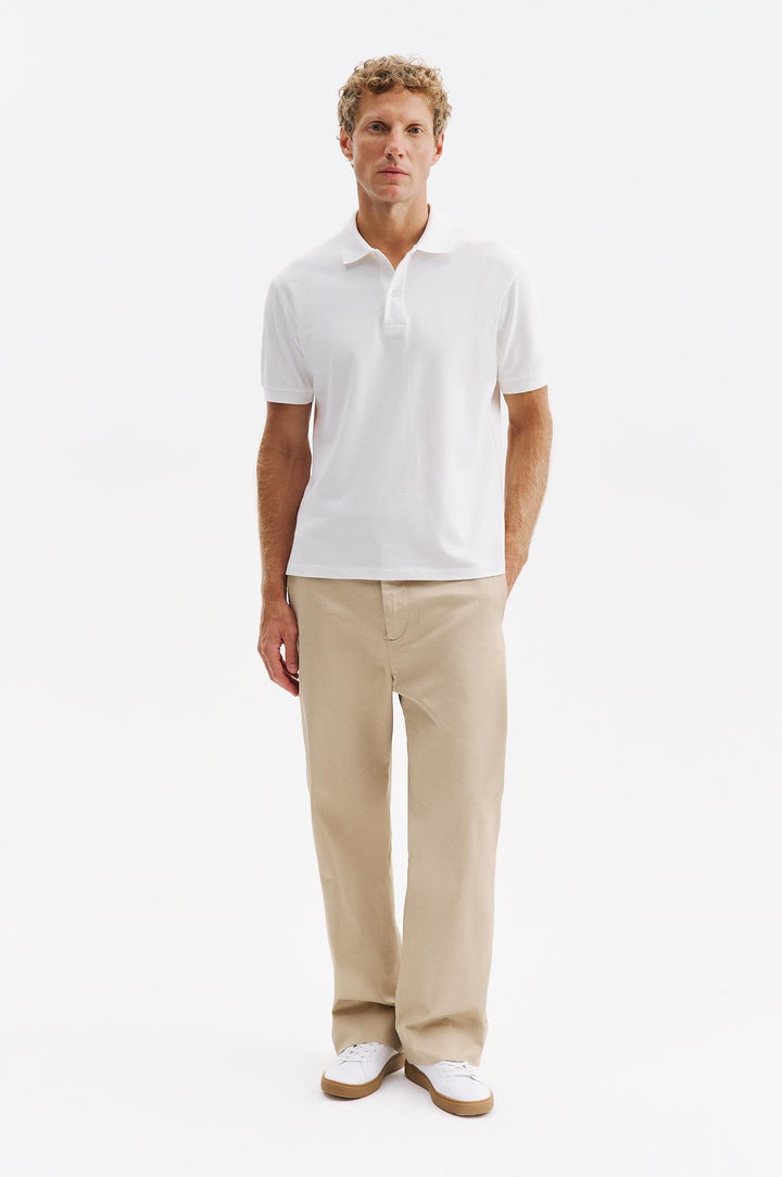 Giesto T-shirt à manches courtes Polo col Blanc - Blanc