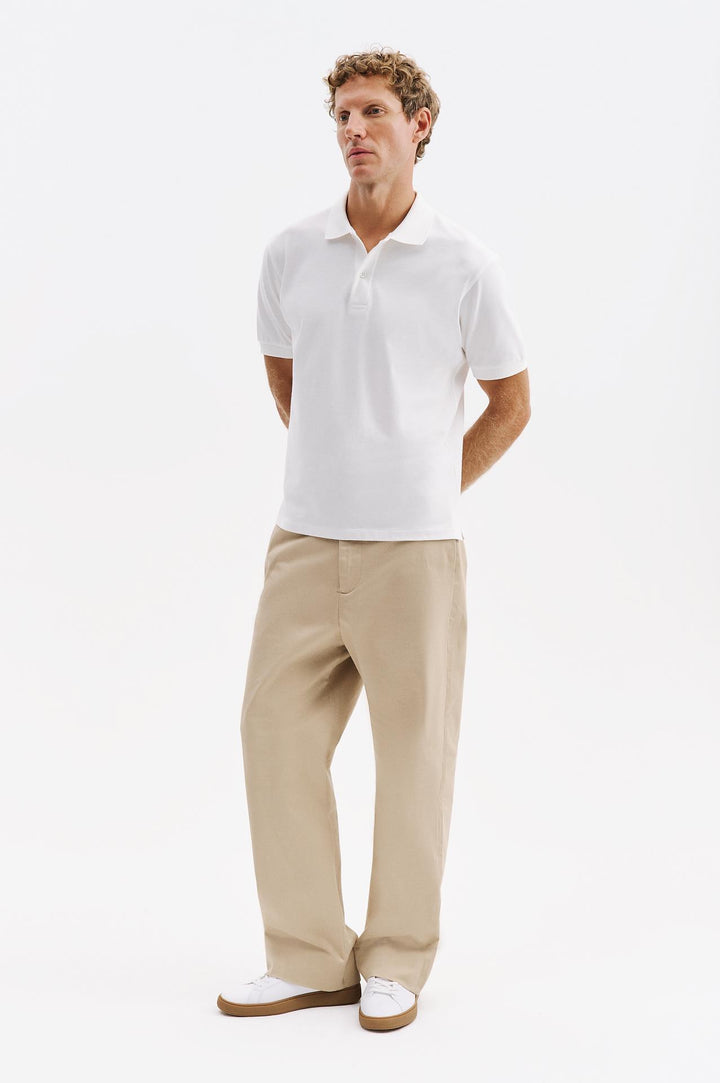 Giesto T-shirt à manches courtes Polo col Blanc - Blanc
