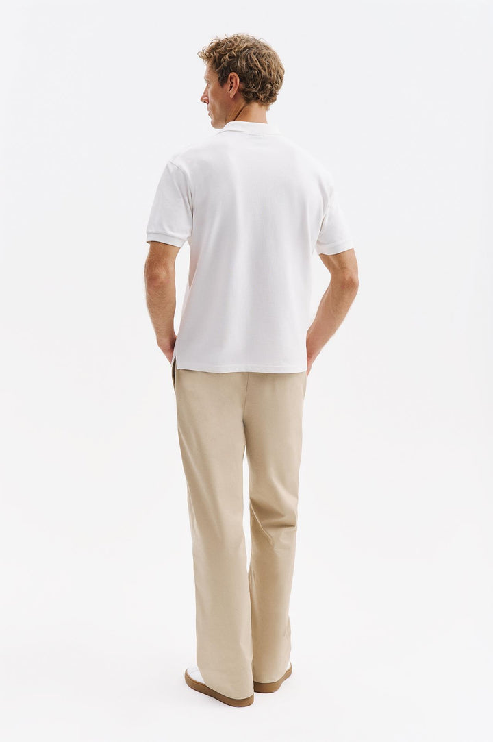 Giesto T-shirt à manches courtes Polo col Blanc - Blanc