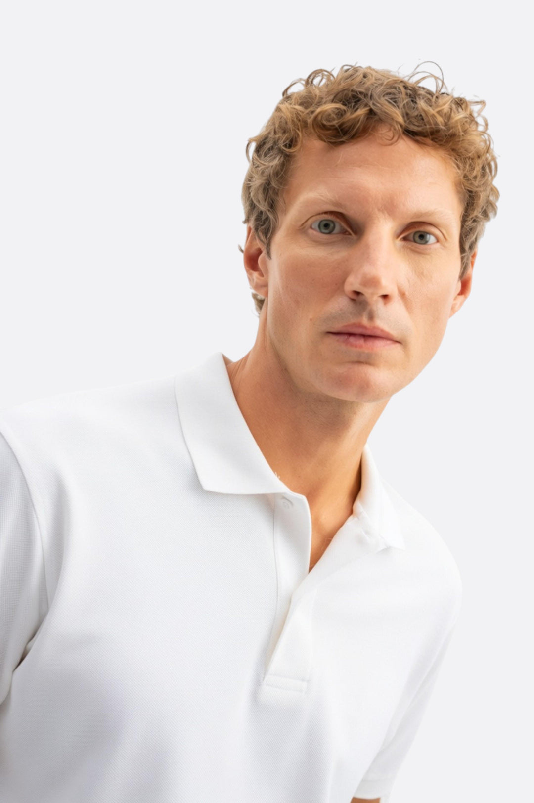 Giesto T-shirt à manches courtes Polo col Blanc - Blanc