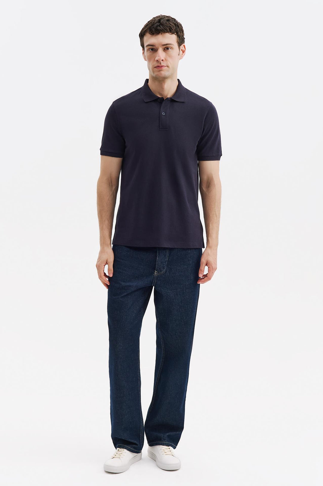 Giesto T-shirt à manches courtes Polo col Bleu marine - Bleu marine