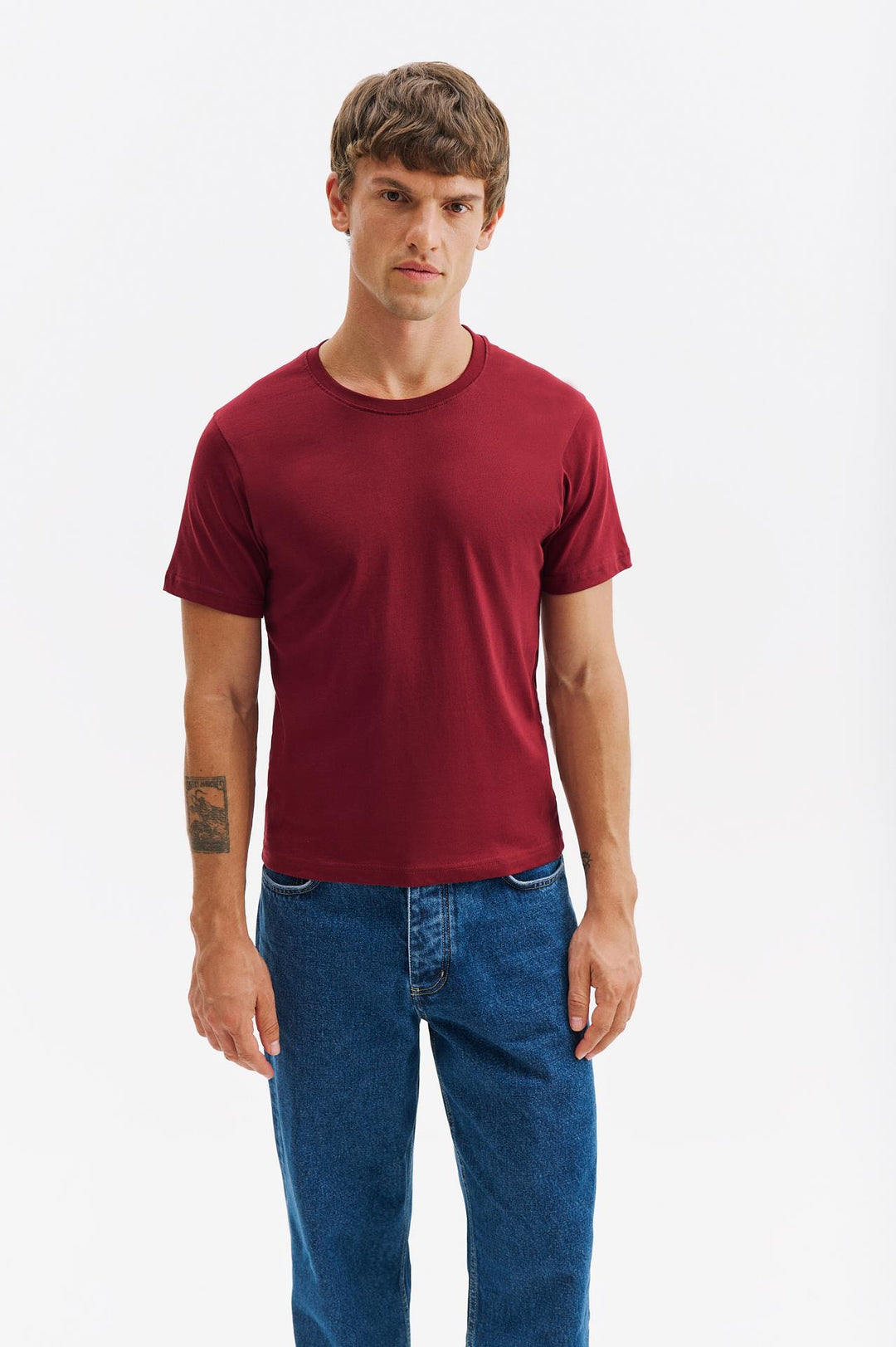 Giesto T-shirt à manches courtes Regular Fit Bordeaux - Bordeaux