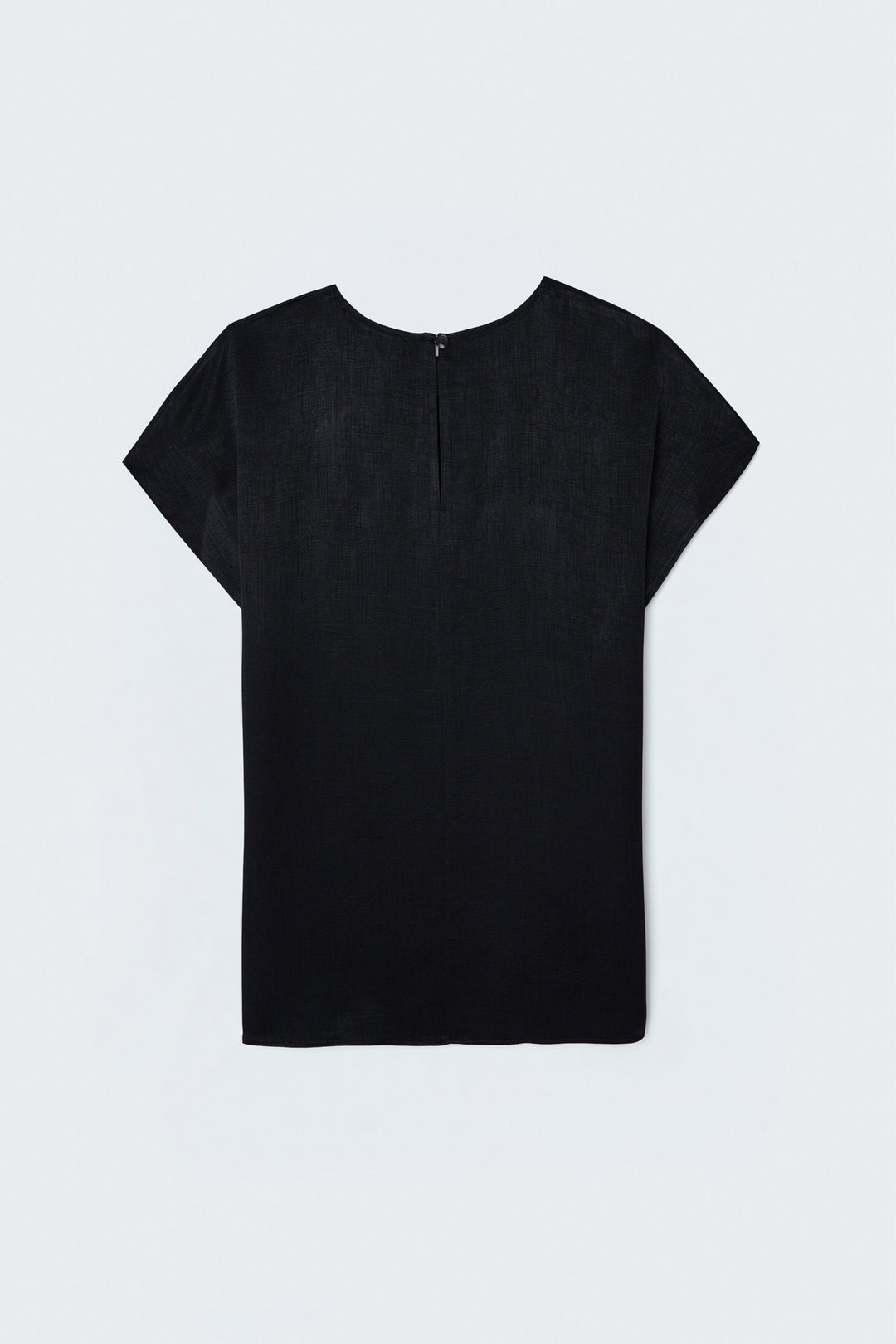 Sateen Blouse à manches courtes - Noir
