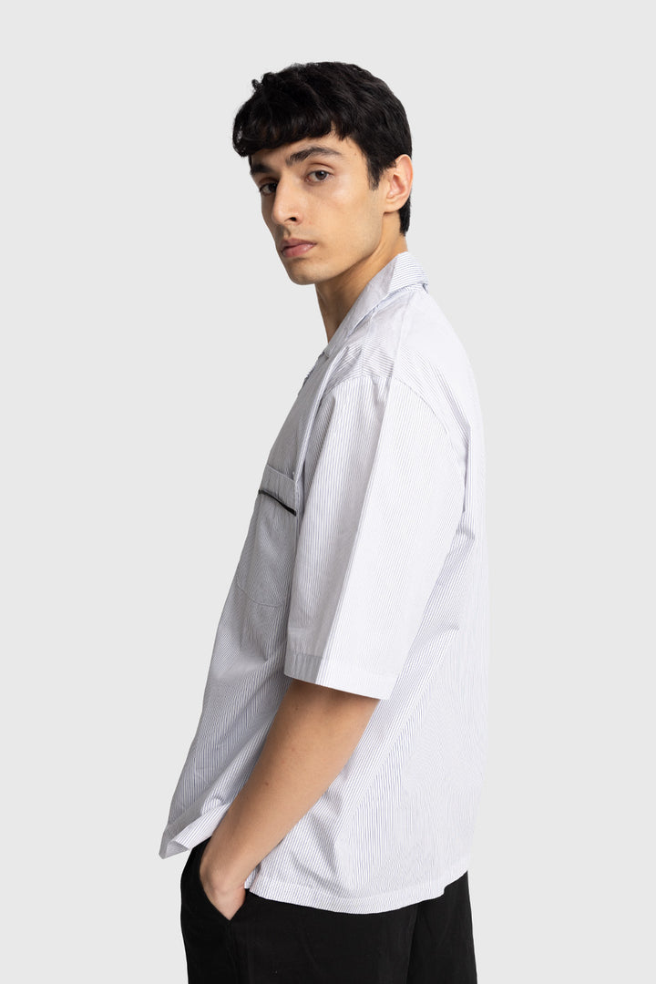 Giesto Chemise à manches courtes rayée - Blanc