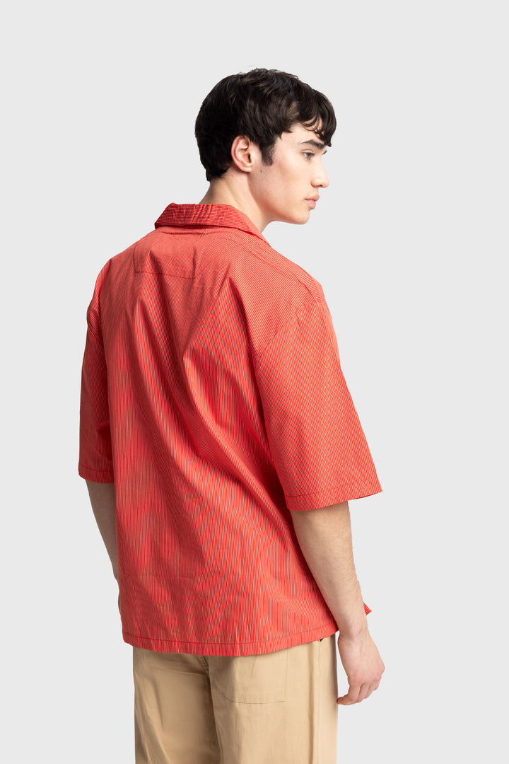 Giesto Chemise à manches courtes rayée - Rouge