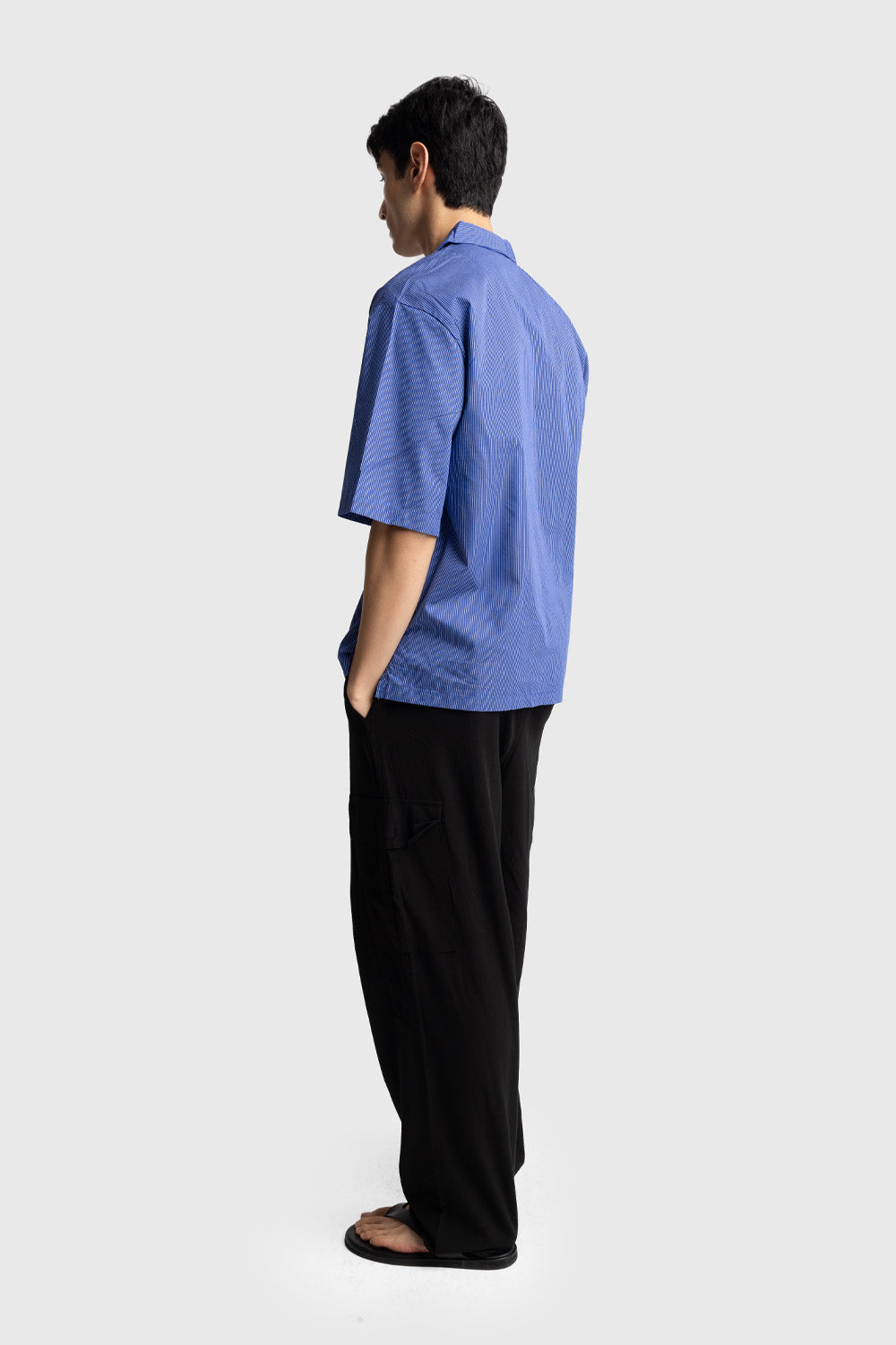 Giesto Chemise à manches courtes rayée - Bleu roi