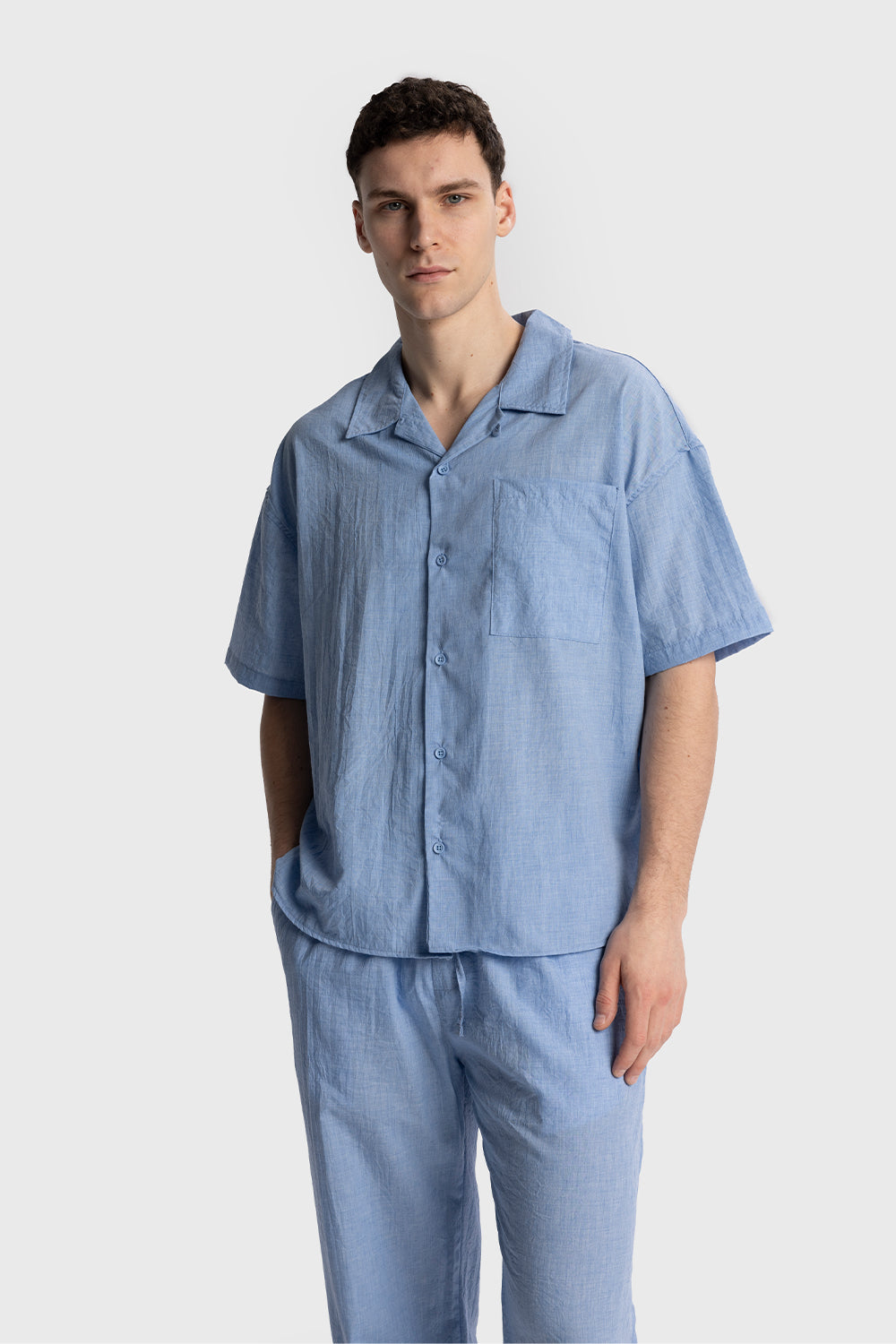 Giesto Chemise à manches courtes - Bleu