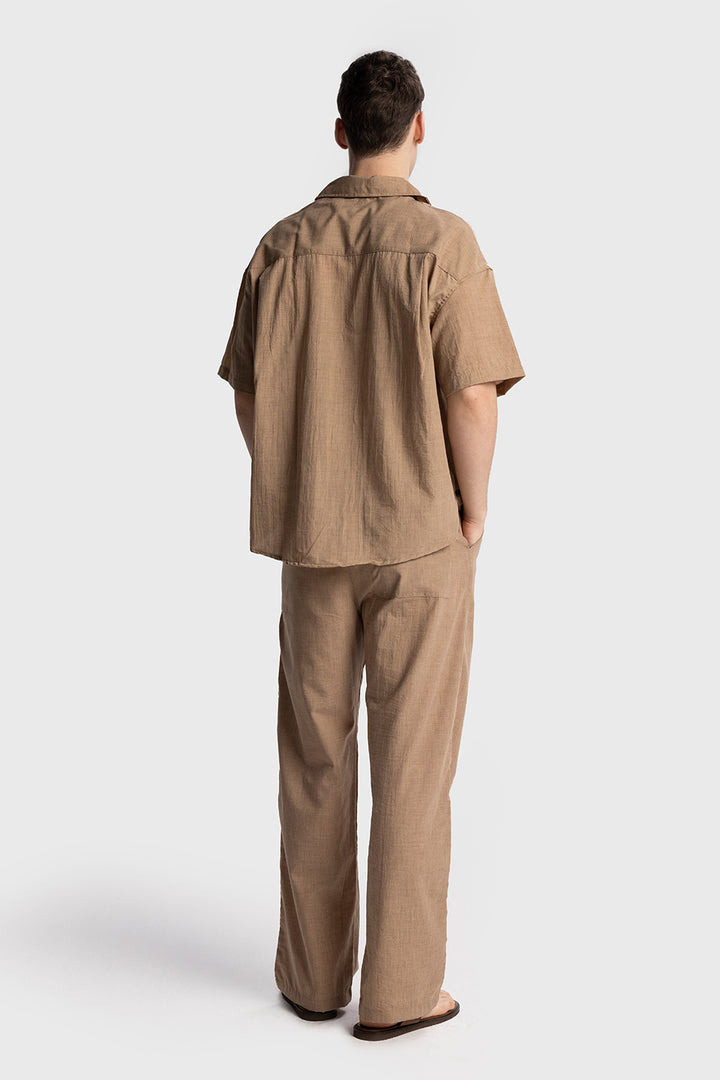 Giesto Chemise à manches courtes - Tabac