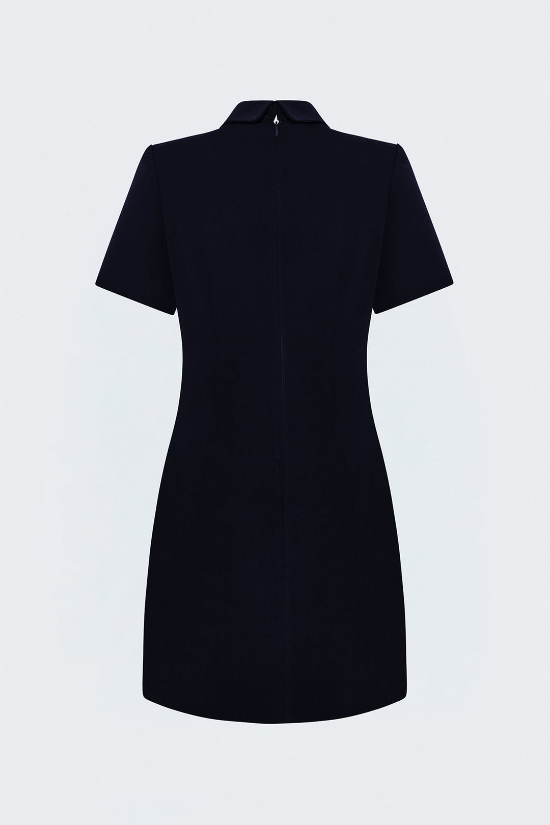 Sateen Robe mini à manches courtes - Bleu marine