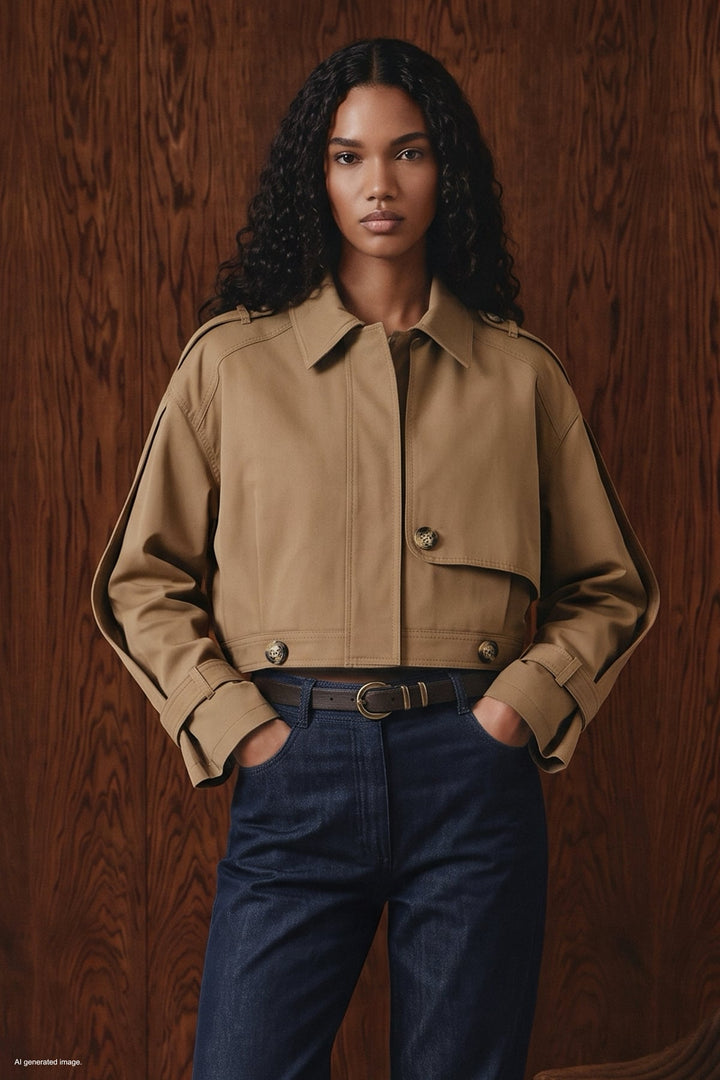 Sateen Trench court - Beige