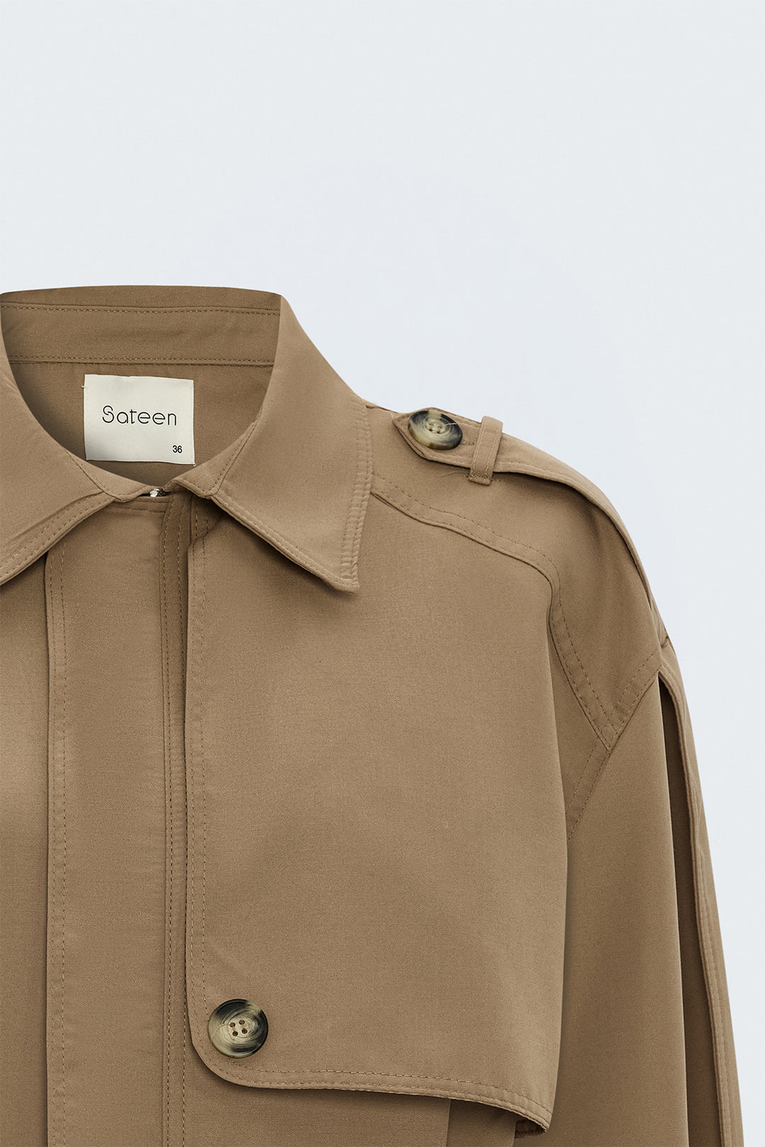 Sateen Trench court - Beige
