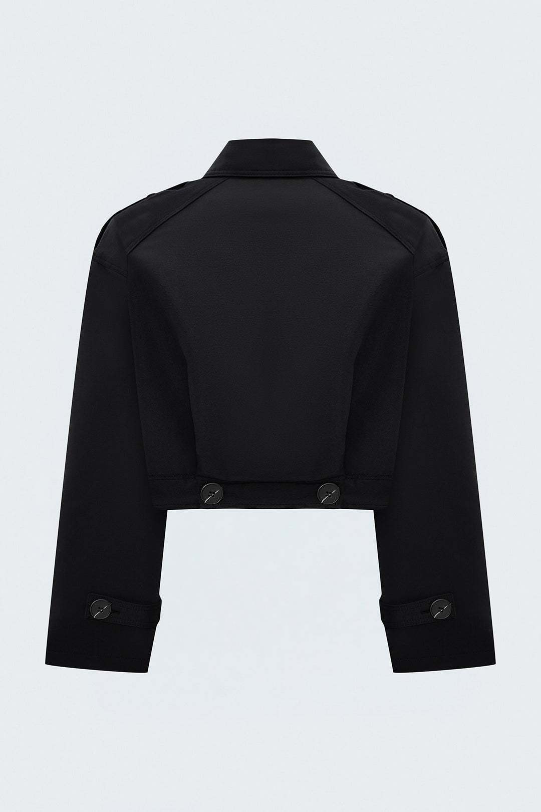 Sateen Trench court - Noir