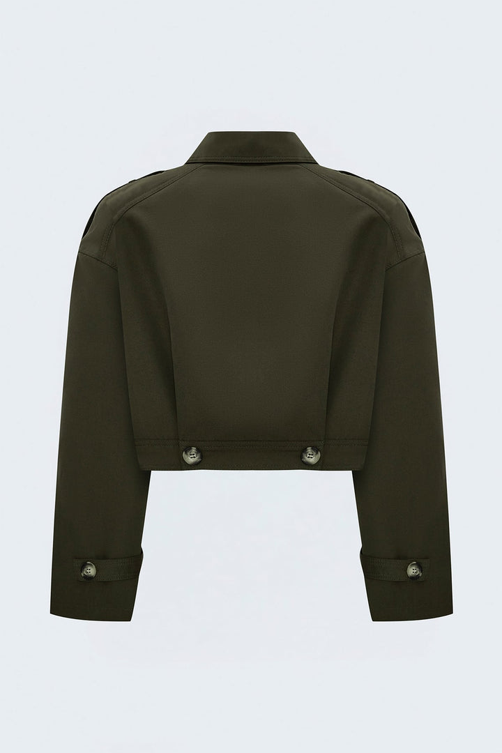 Sateen Trench court - Vert