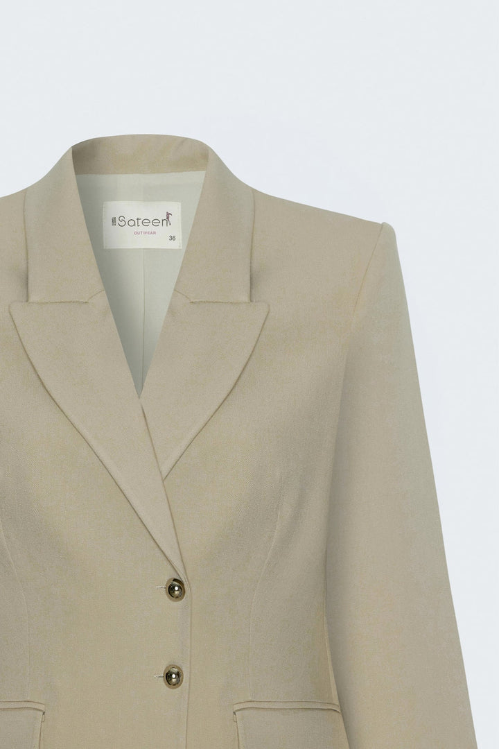Sateen Veste Classique - Beige